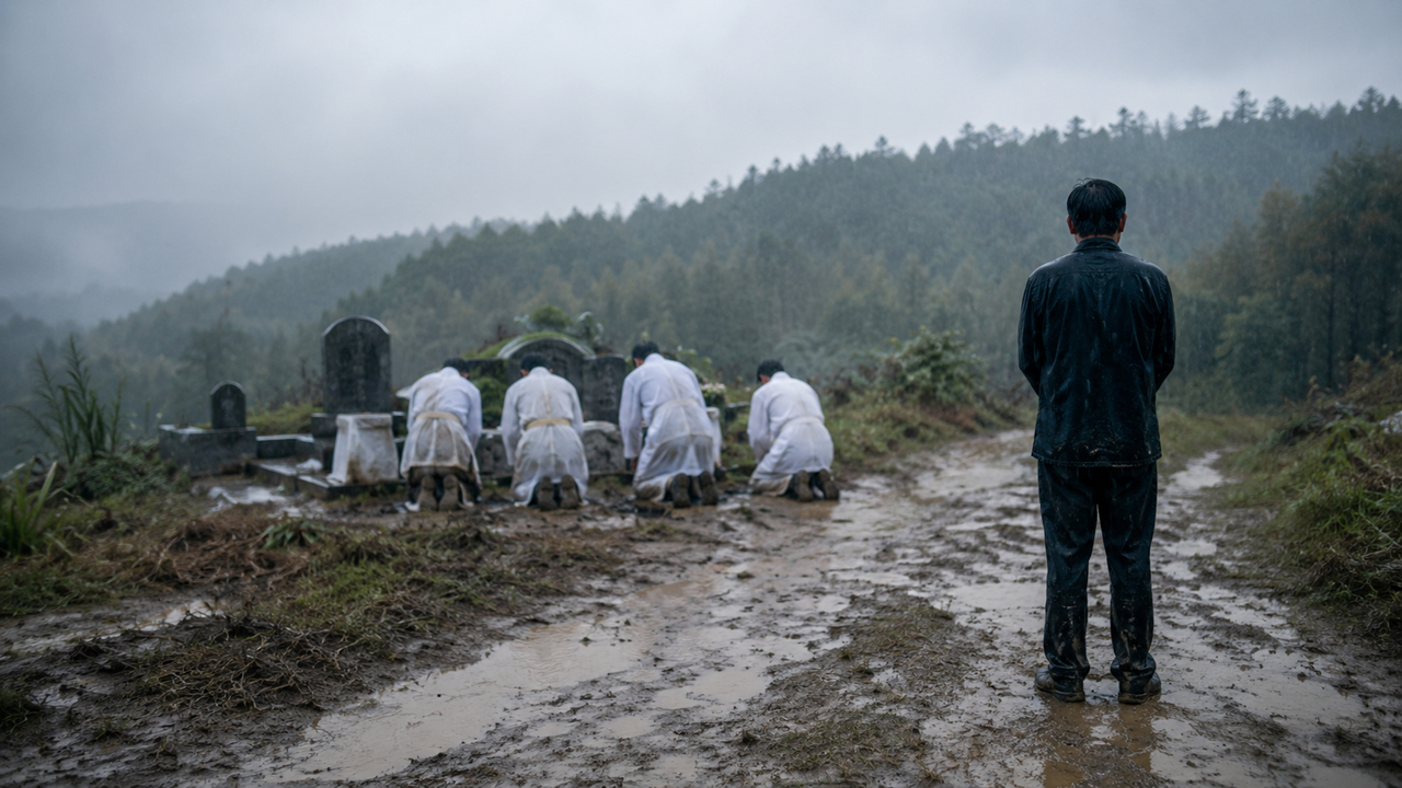 【祭祖系列】跪，还是不跪？（一）｜我站在风雨中，看着他们跪进泥水里